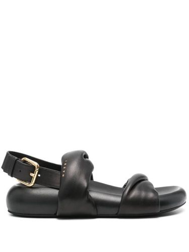 Sandales en cuir à logo imprimé - Marni - Modalova