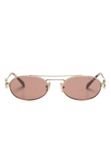 Lunettes de soleil à monture ovale - Miu Miu Eyewear - Modalova