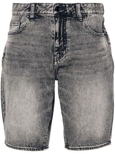 Short en jean à effet délavé - Armani Exchange - Modalova
