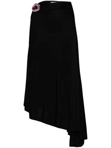 Jupe asymétrique à détail de bouche - Sonia Rykiel - Modalova