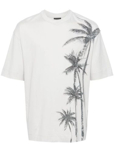 T-shirt en coton à imprimé graphique - Emporio Armani - Modalova