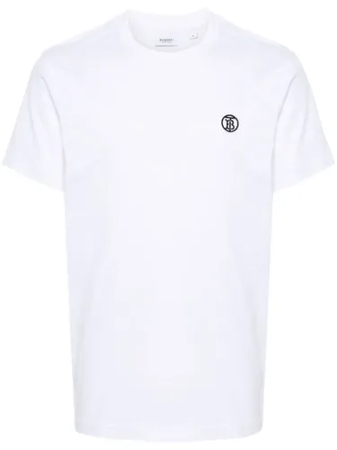 T-shirt en coton biologique à logo brodé - Burberry - Modalova