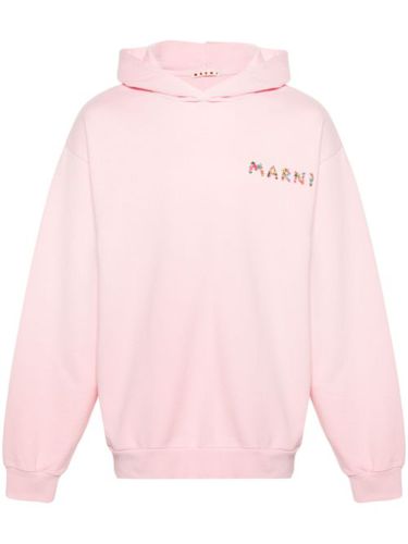 Hoodie en coton à logo imprimé - Marni - Modalova