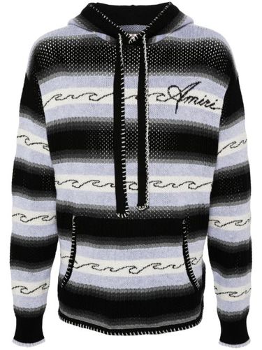 Hoodie en maille à rayures - AMIRI - Modalova