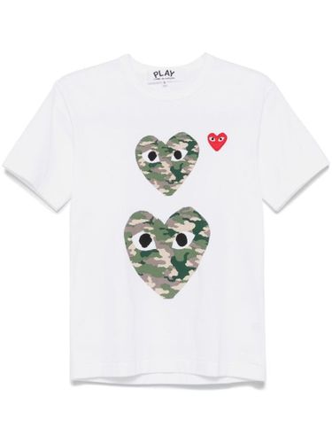 T-shirt en coton à imprimé coeur - Comme Des Garçons Play - Modalova