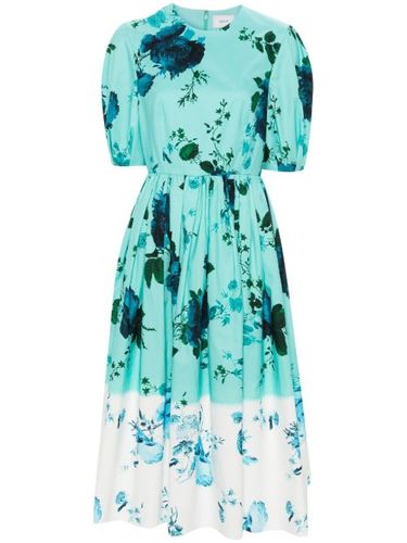 Robe mi-longue à fleurs - ERDEM - Modalova