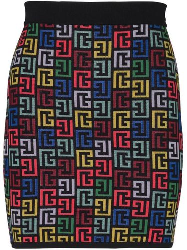 Minijupe PB en maille intarsia - Balmain - Modalova