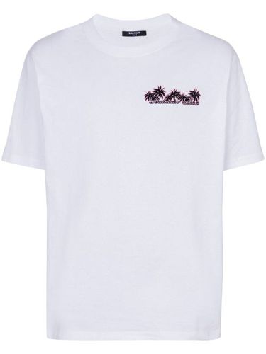 T-shirt en coton à imprimé Club - Balmain - Modalova