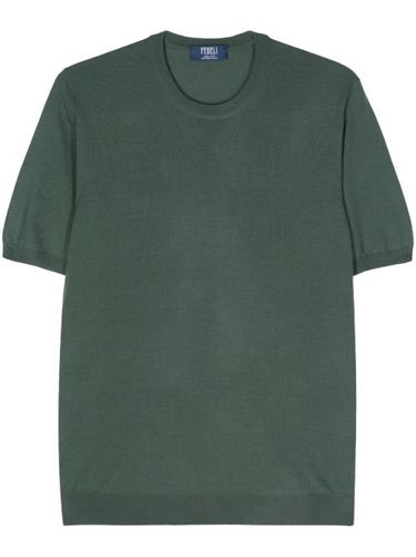 Pull en maille fine à col v - Fedeli - Modalova