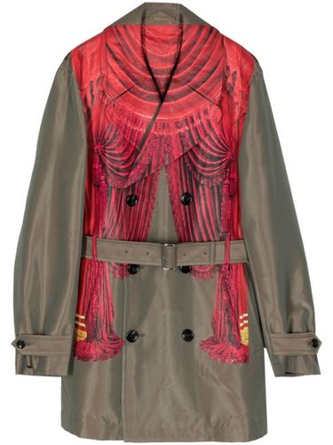 Manteau ceinturé à imprimé graphique - Comme des Garçons Homme Plus - Modalova