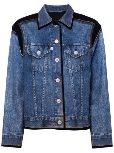 Veste en jean à logo contrastant - pushBUTTON - Modalova