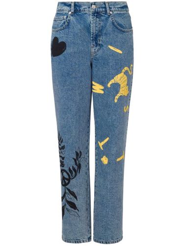 Jean droit à taille mi-haute - MOSCHINO JEANS - Modalova