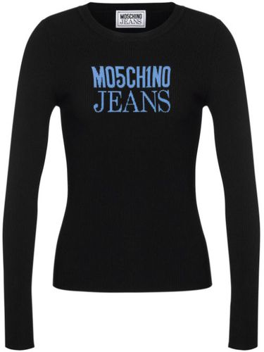 Haut nervuré à logo imprimé - MOSCHINO JEANS - Modalova