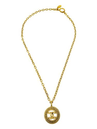 Collier à pendentif médaillon (années 1998-1990) - CHANEL Pre-Owned - Modalova