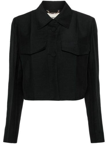 FENDI blazer à coupe crop - Noir - FENDI - Modalova