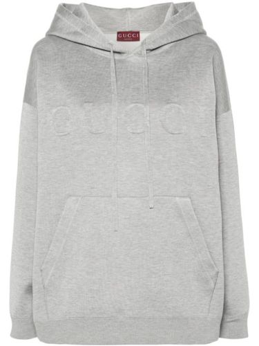 Effet hoodie à logo embossé - Gucci - Modalova