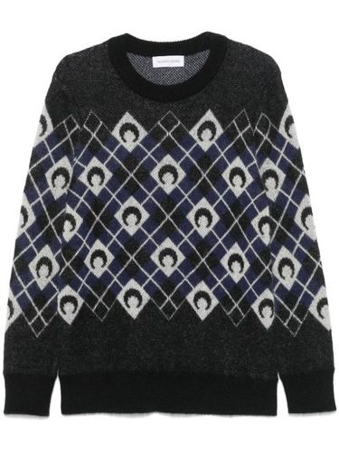 Pull Moon Argyle - Marine Serre - Modalova