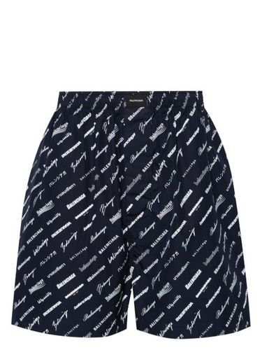 Short en coton à logo imprimé - Balenciaga - Modalova