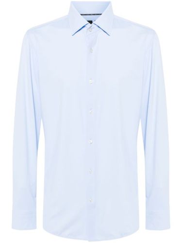 Chemise en jersey à col italien - BOSS - Modalova