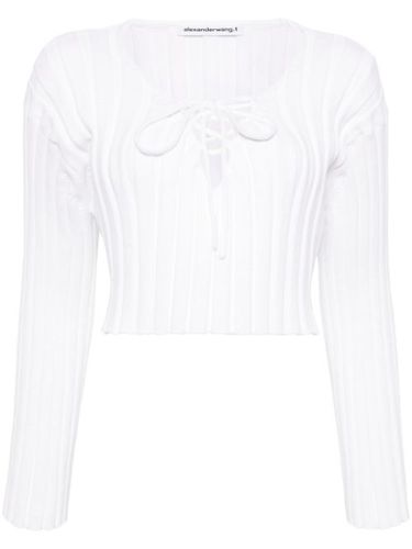 Pull crop en maille nervurée - Alexander Wang - Modalova