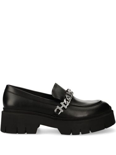 HUGO mocassins en cuir - Noir - HUGO - Modalova