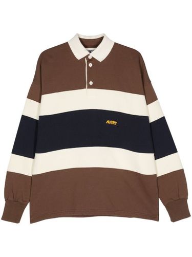 Autry polo rayé en jersey - Marron - Autry - Modalova