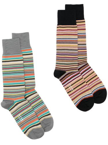 Lot de deux paires de chaussettes à rayures - Paul Smith - Modalova