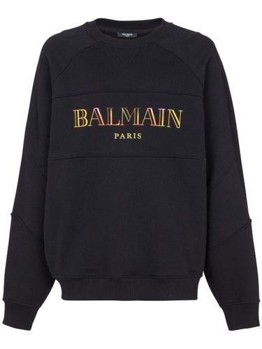 Hoodie oversize à logo brodé - Balmain - Modalova