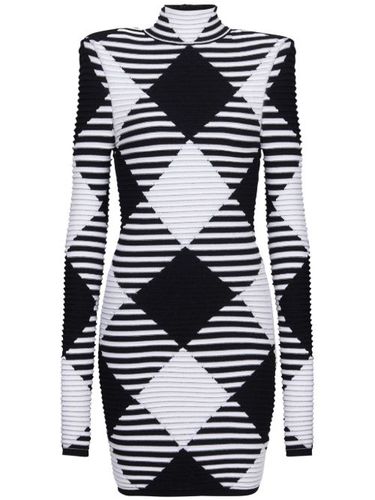 Robe courte à carreaux vichy - Balmain - Modalova