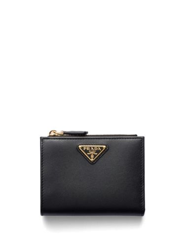 Portefeuille en cuir à plaque logo - Prada - Modalova