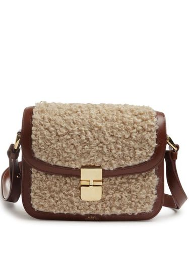 Sac porté épaule à détails en fourrure artificielle - A.P.C. - Modalova
