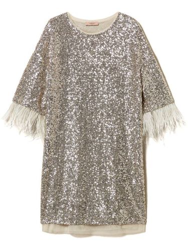 TWINSET robe courte à sequins - Or - TWINSET - Modalova