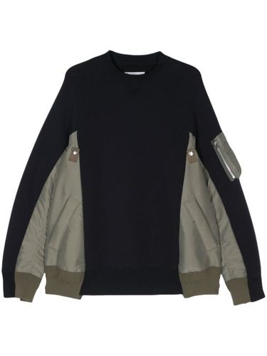 Sacai sweat à empiècements - Bleu - sacai - Modalova