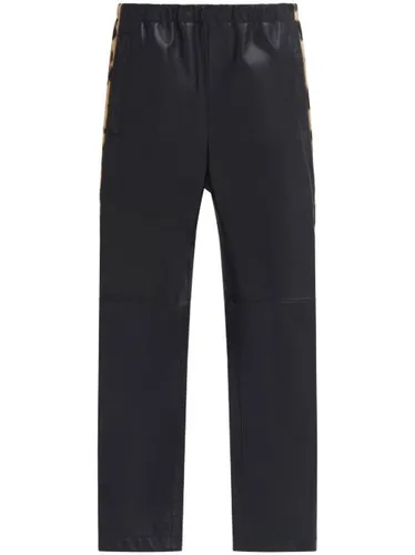 Pantalon en cuir à bande léopard - Marni - Modalova