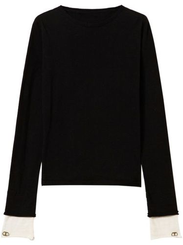 TWINSET pull Oval T - Noir - TWINSET - Modalova