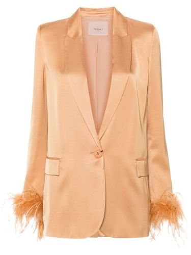 Blazer bordé de plumes - TWINSET - Modalova