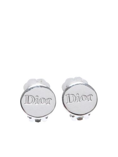Boucles d'oreilles à logo gravé - Christian Dior Pre-Owned - Modalova