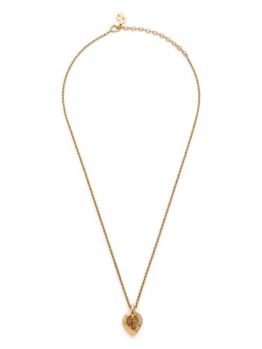 Collier à petit pendentif cœur strassé - Christian Dior Pre-Owned - Modalova
