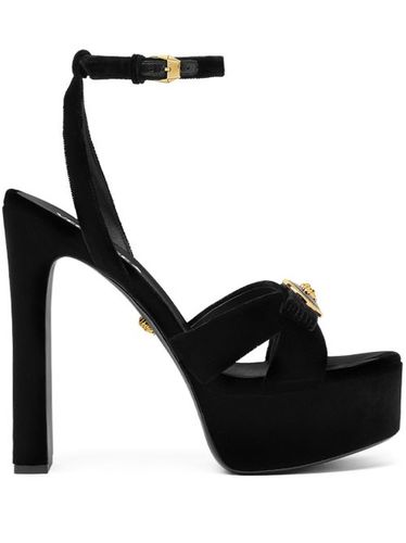 Sandales Gianni Ribbon 140 mm en velours - Versace - Modalova