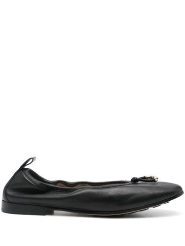 Ballerines en cuir à logo embossé - Giorgio Armani - Modalova