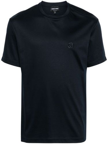 T-shirt à logo brodé - Giorgio Armani - Modalova