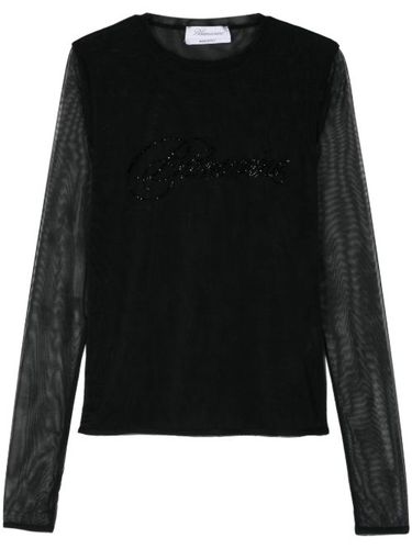 T-shirt à logo strassé - Blumarine - Modalova