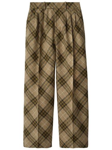 Pantalon de costume plissé à carreaux - Burberry - Modalova