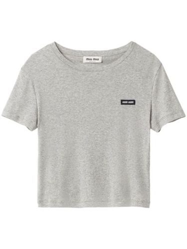 T-shirt à logo appliqué - Miu Miu - Modalova
