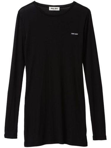 Robe en coton à coupe courte - Miu Miu - Modalova