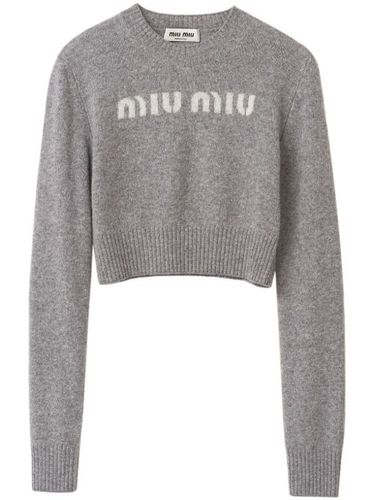 Pull à logo en intarsia - Miu Miu - Modalova