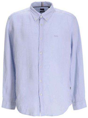 BOSS chemise à logo brodé - Bleu - BOSS - Modalova