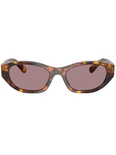 Lunettes de soleil à monture effet écaille de tortue - Miu Miu Eyewear - Modalova