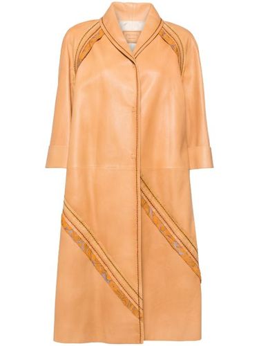 Manteau en cuir - Prada Pre-Owned - Modalova
