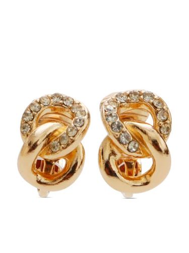 Boucles d'oreilles à ornements strassés - Christian Dior Pre-Owned - Modalova
